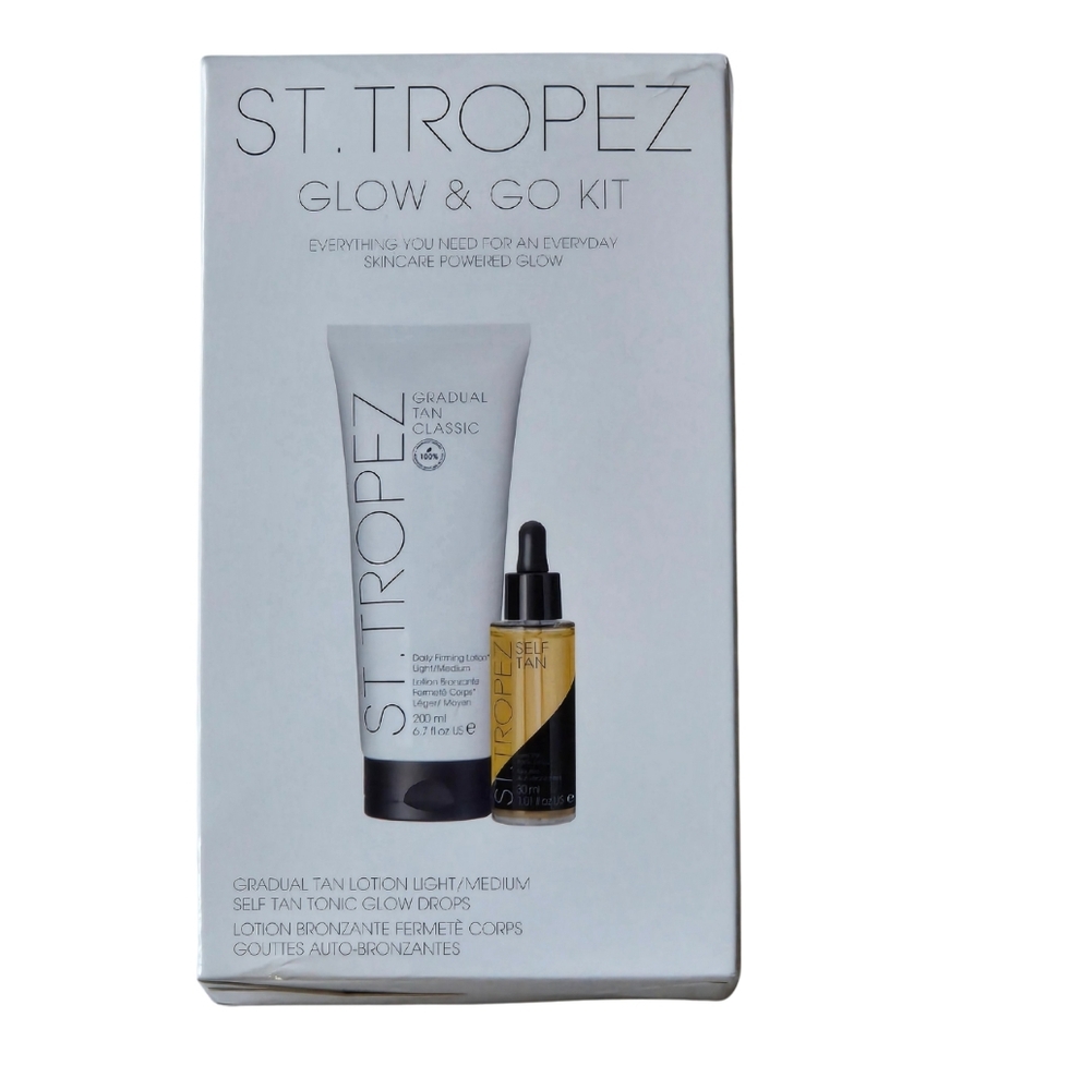 St.Tropez Glow & Go Kit/Tan Lotion Light/Medium‎ Self-Tan Tonic Glow Drops